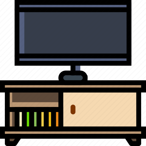 Belongings, furniture, households, stand, tv icon - Download on Iconfinder