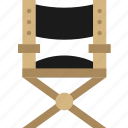 chair, cinema, director, film, movie, set