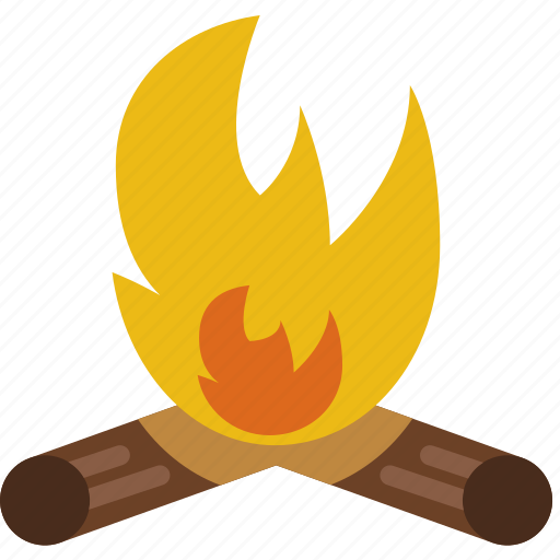 Campfire, camping, fire, outdoor, survival, wood icon - Download on Iconfinder