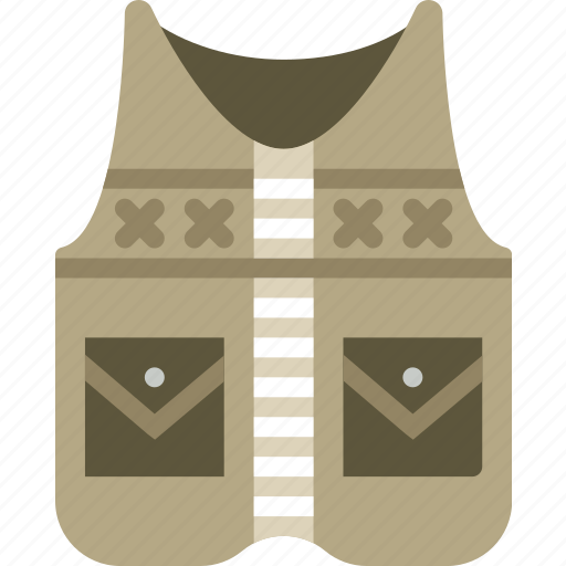 Camping, clothes, fishing, outdoor, survival, vest icon - Download on Iconfinder