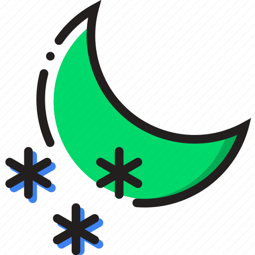Climate, nighttime, precipitation, snow, weather icon - Download on Iconfinder