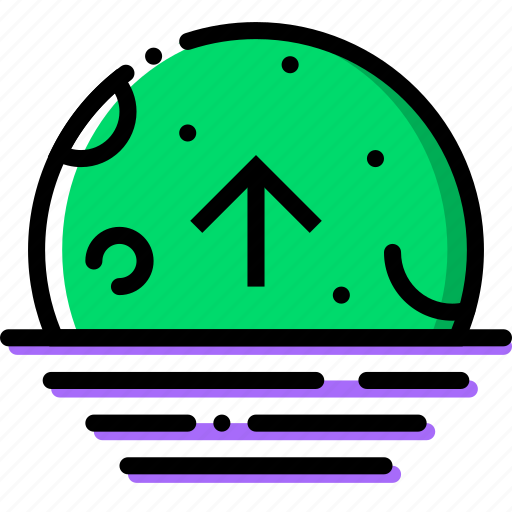 Ascending, climate, moon, precipitation, weather icon - Download on Iconfinder
