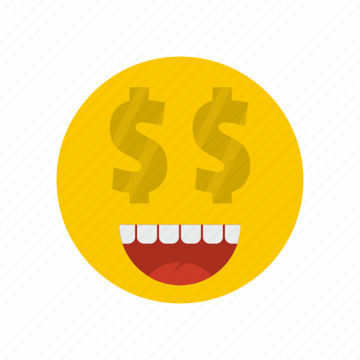 Cash, dollar, emoticon, face, happy, money, smile icon - Download on Iconfinder