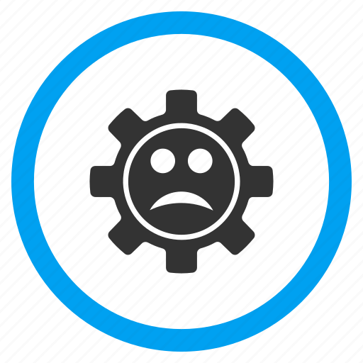 Cog, face, gear, mechanical, sad, technology, wheel icon - Download on Iconfinder