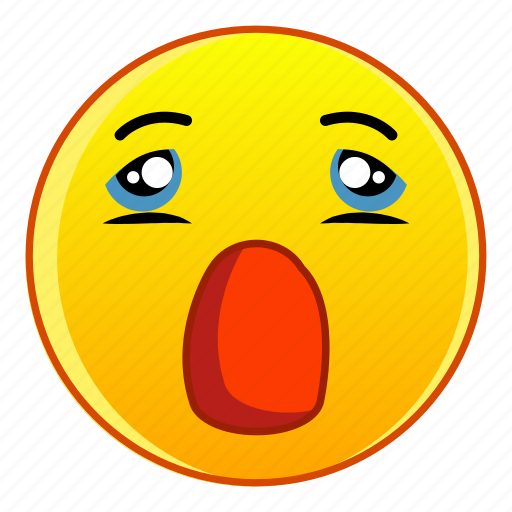 Cartoon, character, face, sad, scream, shout, unhappy icon - Download on Iconfinder