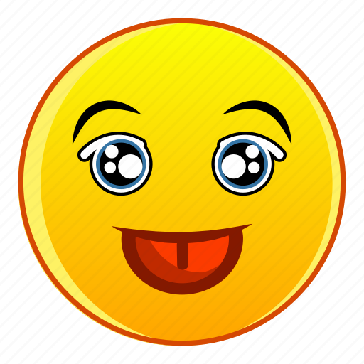 Cartoon, character, eye, face, happy, laughing, smiling icon - Download on Iconfinder