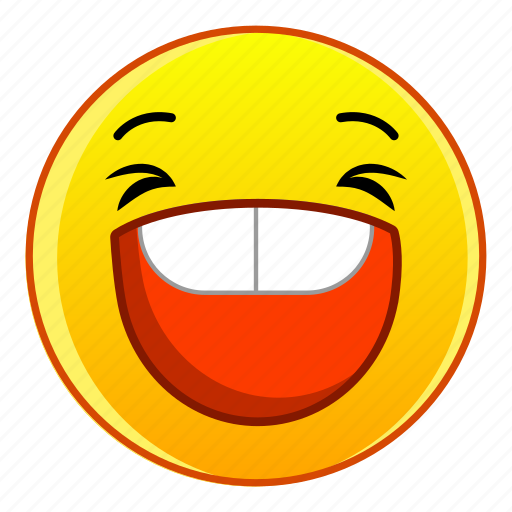 Cartoon, character, face, happy, laugh, smiling, yellow icon - Download on Iconfinder
