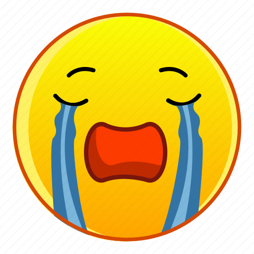 Cartoon, character, cry, face, sad, weeping, yellow icon - Download on Iconfinder