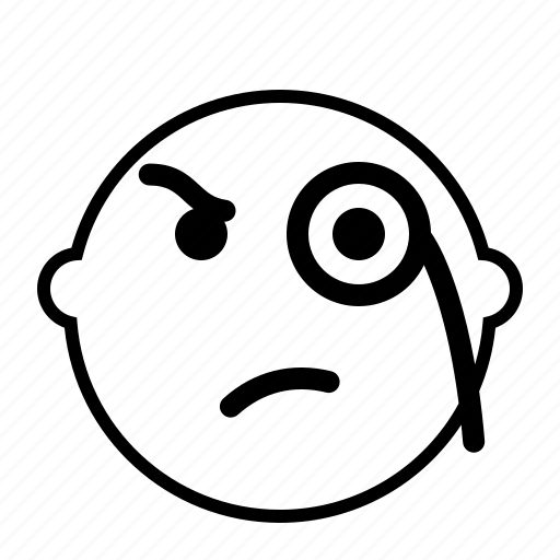 Monocle, emoji, face, emotion icon - Download on Iconfinder