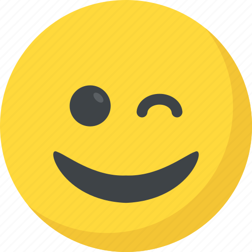 Emoji, happiness, smiley, smirking, winking face icon - Download on Iconfinder