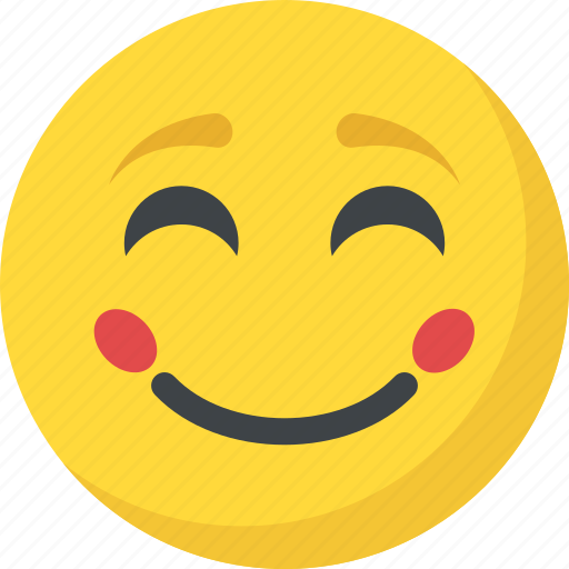 Blushing emoji, emoji, happy face, laughing, smiley icon - Download on Iconfinder