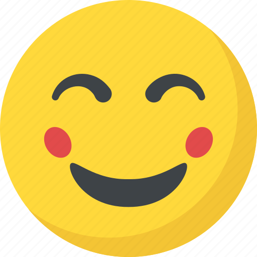 Blushing emoji, emoji, happy face, laughing, smiley icon - Download on Iconfinder