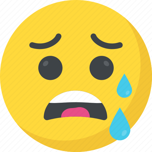Crying face, emoticon, emotion, face smiley, weeping icon - Download on Iconfinder