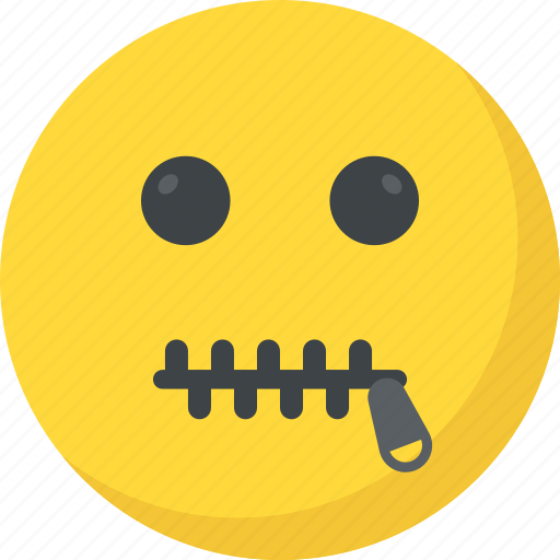 Lips sealed, mouth closed, silence, speechless, voice less icon - Download on Iconfinder