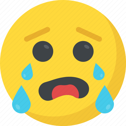 Crying face, emoticon, emotion, face smiley, weeping icon - Download on Iconfinder
