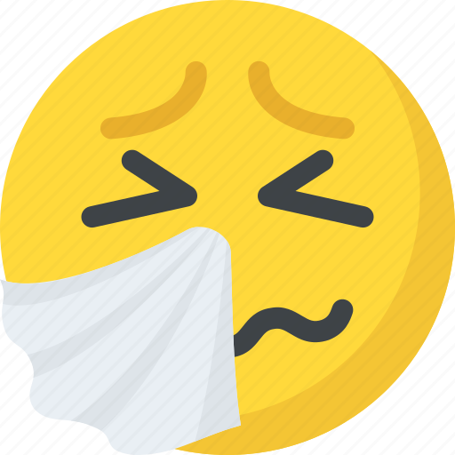 Cold, emoji, flu, sick smiley, sneezing face icon - Download on Iconfinder