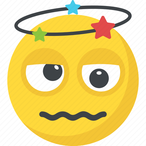 Dizzy emoji, drunk emoji, exhausted, seeing stars, tired icon - Download on Iconfinder