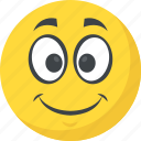 emoji, emoticon, happy, smiley, surprised
