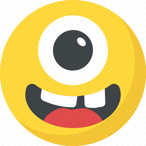 Crazy face, cyclops emoji, emoticon, laughing, one eye emoji icon - Download on Iconfinder