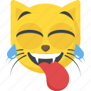 cat emoji, cat emoji with tongue, cat facial expressions, emoticons, smiley 