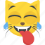cat emoji, cat emoji with tongue, cat facial expressions, emoticons, smiley 