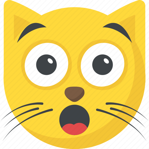 Cat emoji, cat face, emoticon, kitten, smiley icon