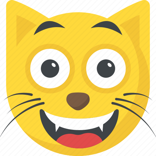 Angry Kitten Cat Face Emoticon - Emoji - Sticker