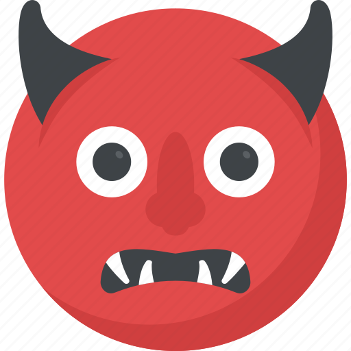 Angry face, devil grinning, emoji, evil grin, evil smiley icon - Download on Iconfinder