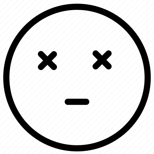 Dead, dead emoji, emotion, face, tired, smiley icon - Download on Iconfinder