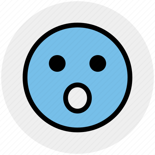 Amazed face, emoticons, expression, face smiley, gaze emoticon, smiley, surprised icon - Download on Iconfinder