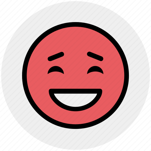 Emoticons, emotion, excited, face smiley, happy, laughing, smiley icon - Download on Iconfinder