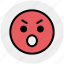 angry, emoticons, emotion, emotional, expression, eyebrow smiley, face smiley 