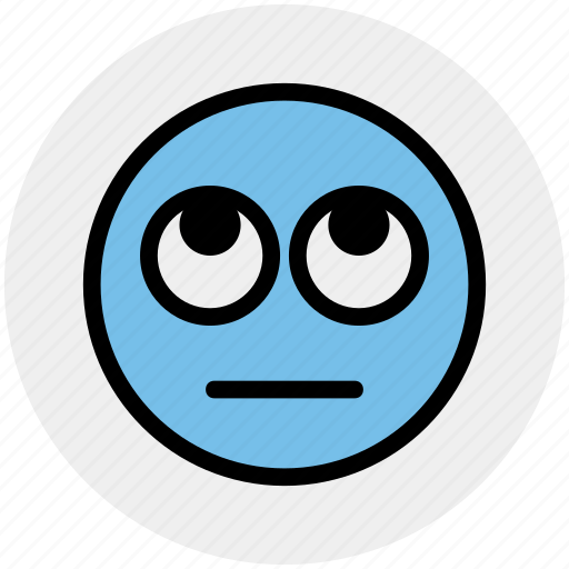 Bored, emoji, expression, eyes, face, smiley, up eyes icon - Download on Iconfinder