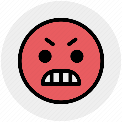 Angry, angry face, emoji, emoticons, expression, face, smiley icon - Download on Iconfinder