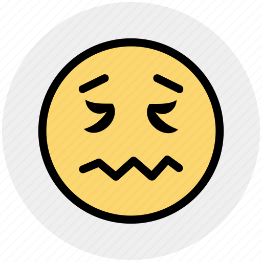Emoticons, emotion, face smiley, lip seal, rage, sad, smiley icon - Download on Iconfinder