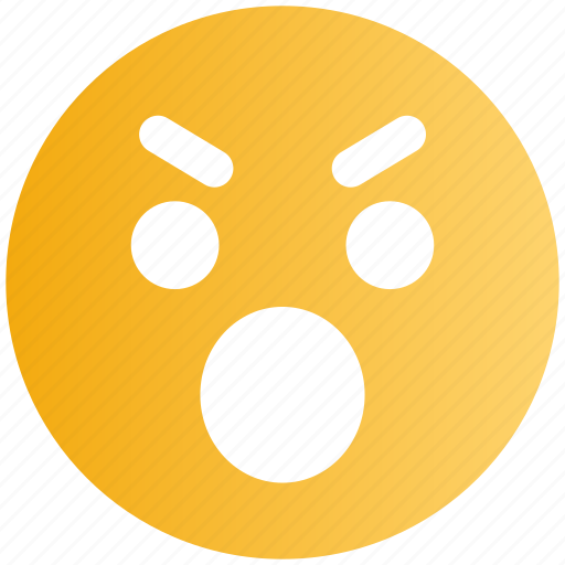 Angry, emoticons, emotion, expression, eyebrow smiley, smiley, stare emoticon icon - Download on Iconfinder