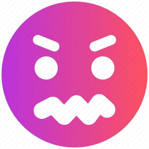 Angry, gaze emoticon, loudly, sad, serious icon - Download on Iconfinder