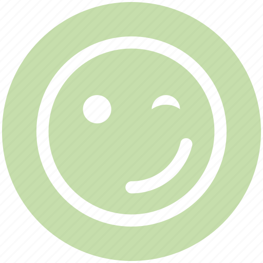 Emoticons, expression, fancy, happy smiley, smiley, wink, winking smiley icon - Download on Iconfinder