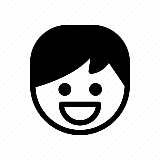 Smiley face, happy face, laugh, playful, male icon - Download on Iconfinder
