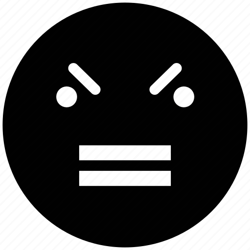 Angry, gaze emoticon, loudly, sad, serious icon - Download on Iconfinder