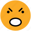 angry, emoticons, emotion, emotional, expression, eyebrow smiley, face smiley, sad, smiley, stare emoticon 