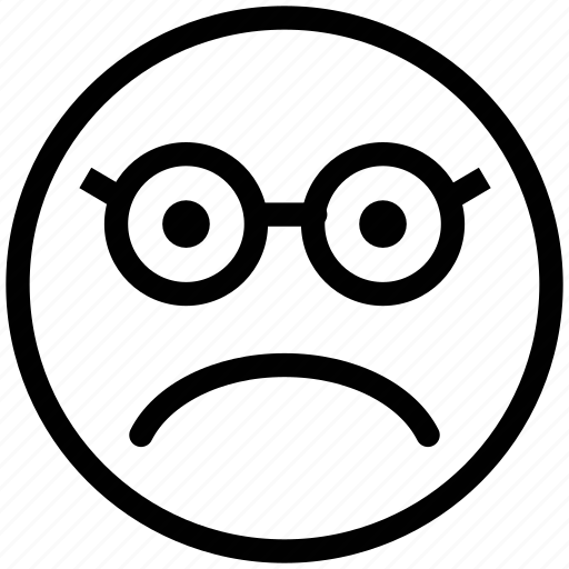 Emotion, expression, geek, glasses face, nerd, nerdy, smiley icon - Download on Iconfinder