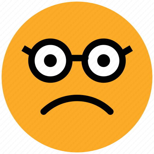 Emoticon, emotion, expression, geek, glasses face, nerd, nerdy icon - Download on Iconfinder
