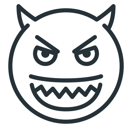 Angry, devil, evil, grin, smile, smiley icon - Free download