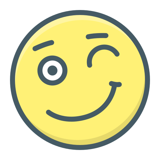 Emoji, face, positive, smile, smiley, wink icon - Free download