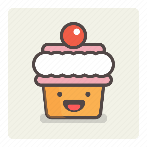 Birthday, candle, cherry, cream, cupcake, muffin, sweet icon - Download on Iconfinder