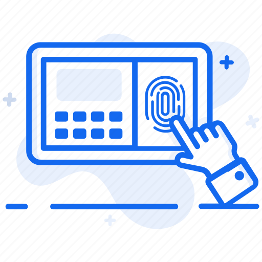 Biometric attendance, biometric machine, biometry, fingerprint scanner, thumb scanner icon - Download on Iconfinder