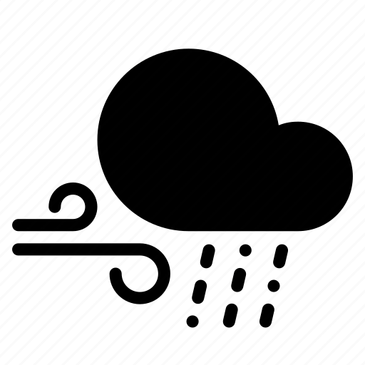 Cloud, forecast, rain, sleet, weather, wind icon - Download on Iconfinder
