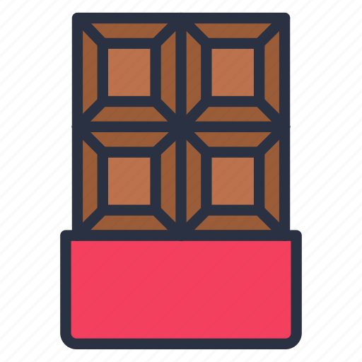 Snack, chocolate, bar, sweet, bitter, cocoa icon - Download on Iconfinder