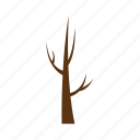 tree, flat, icon, branch, snow, winter, weather, cold, snowflakes